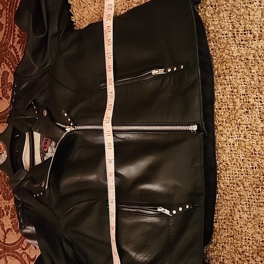 Womens First Leather Motorcycle Jacket - Picture 14 of 15